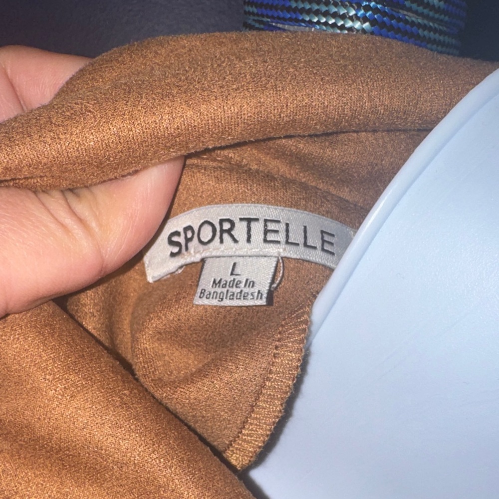 Sportelle-NWT Women's Cognac Fringe Jacket Size Large - Picture 5 of 17